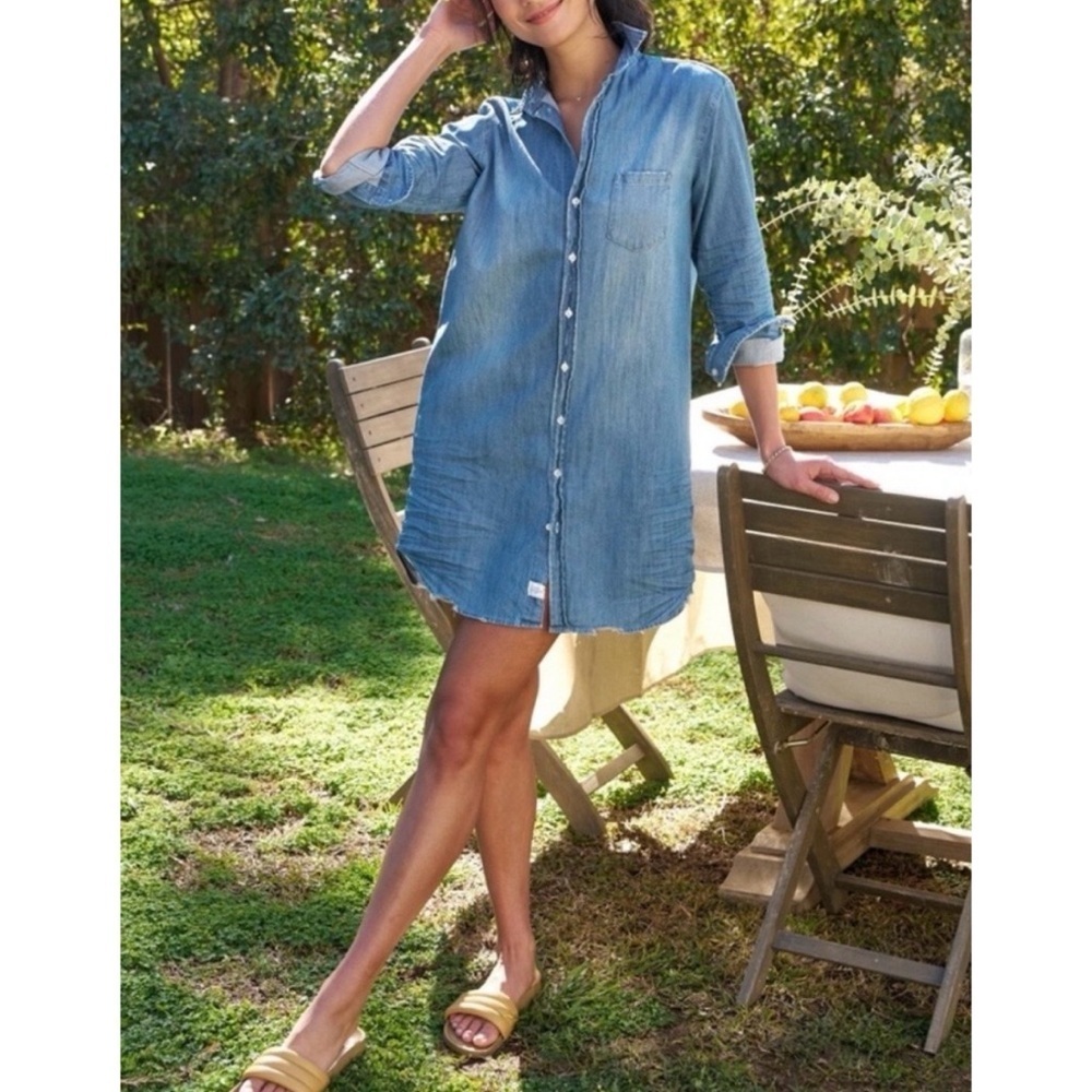 FRANK & EILEEN Mary Denim Classic Button Down Shirt Dress